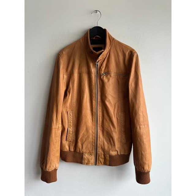 Vintage Bomber Deri Ceket