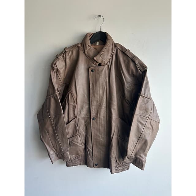 Vintage Bomber Deri Ceket 