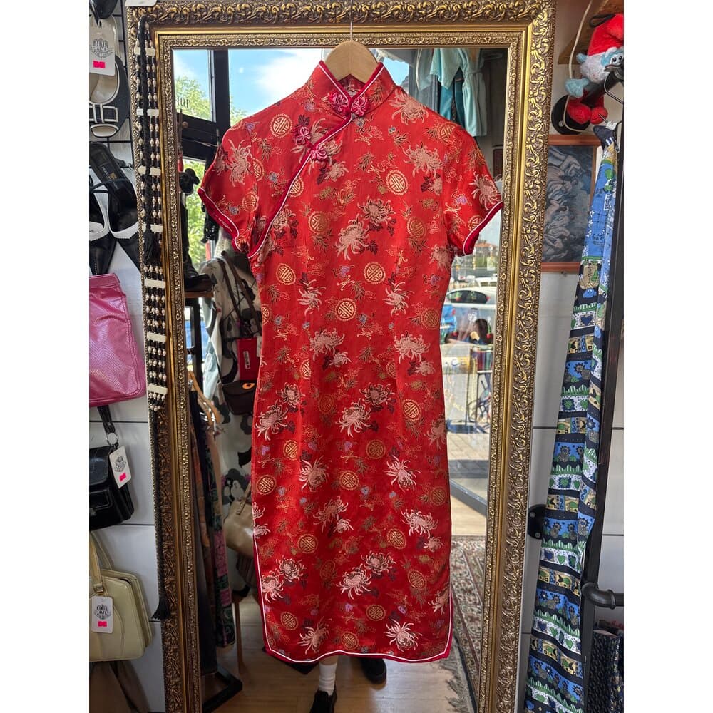 80's Shanghai Night Silk Dress