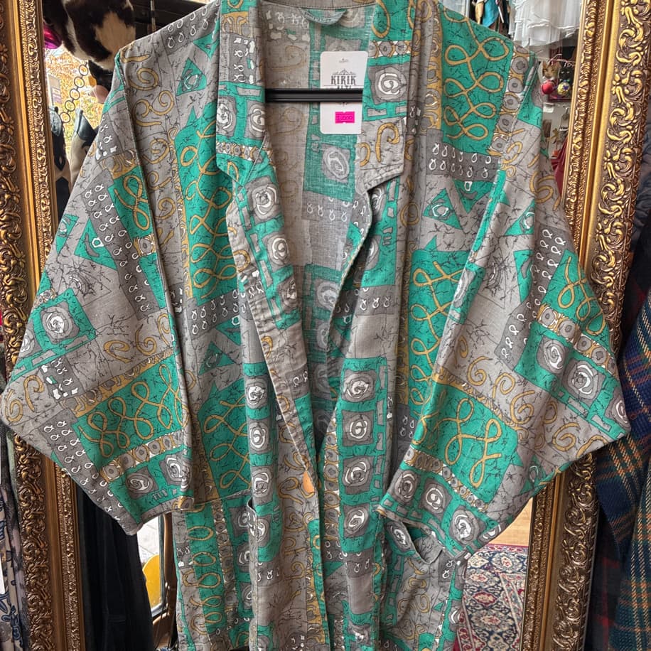 80's Pepita Kimono Shirt