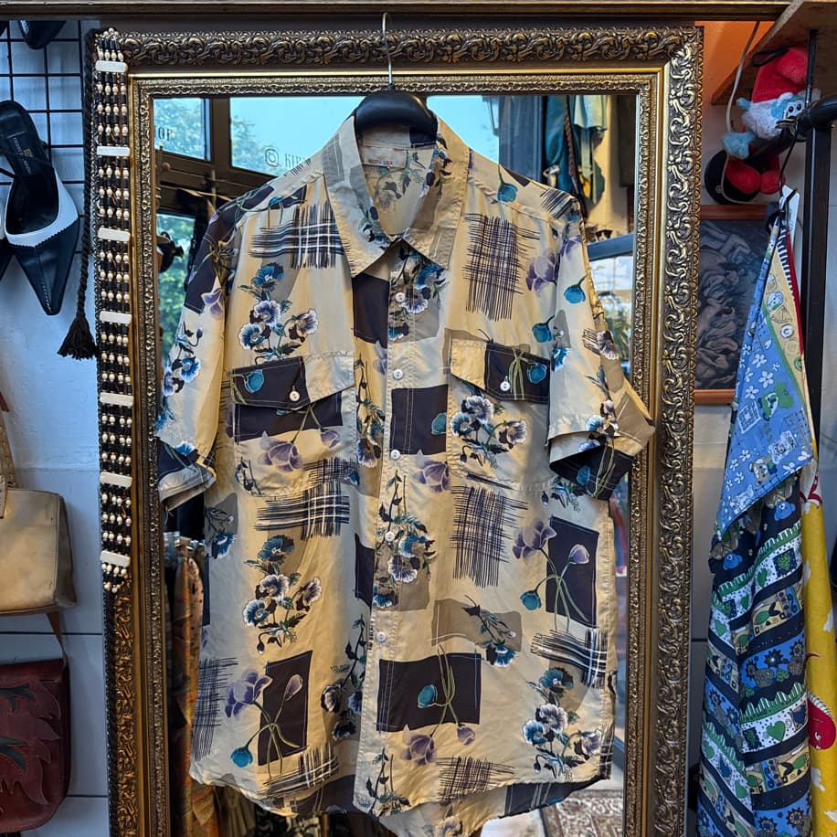 Naf Naf 100% Silk Shirt — “Opium Bloom”