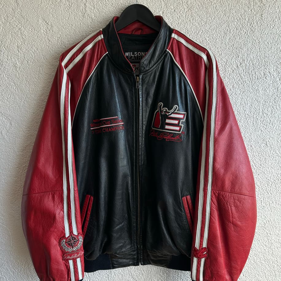 Vintage Nascar Deri Ceket