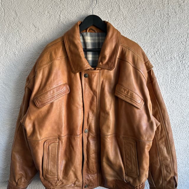 Vintage Bomber Deri Ceket