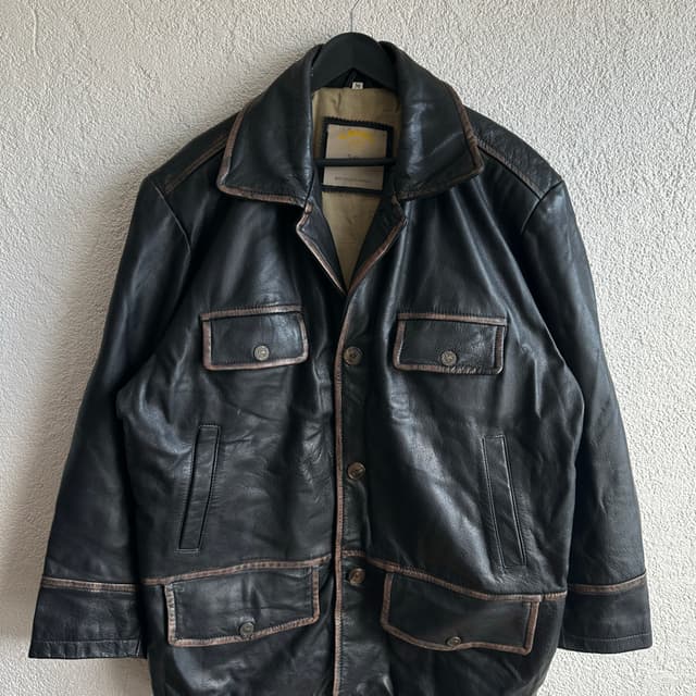 Vintage Camel Deri Ceket