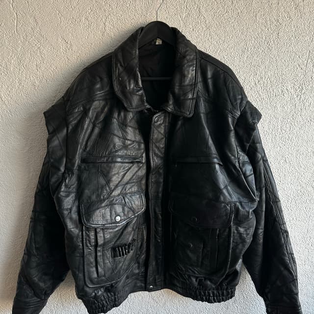 Vintage Bomber Deri Ceket