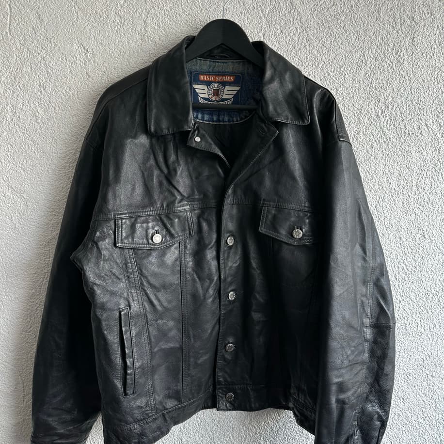 Vintage Trucker Deri Ceket