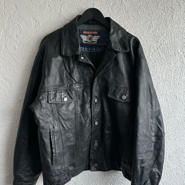 Vintage Trucker Deri Ceket