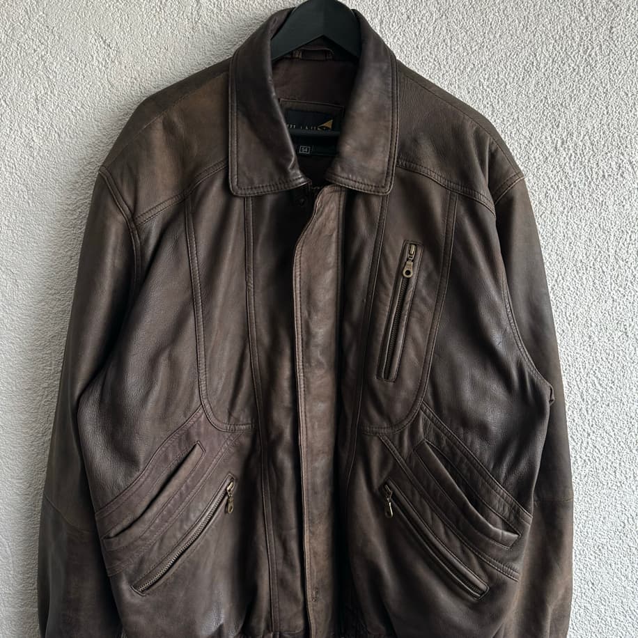 Vintage Bomber Deri Ceket