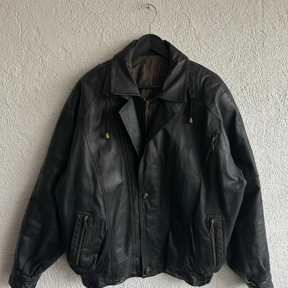 Vintage Bomber Deri Ceket