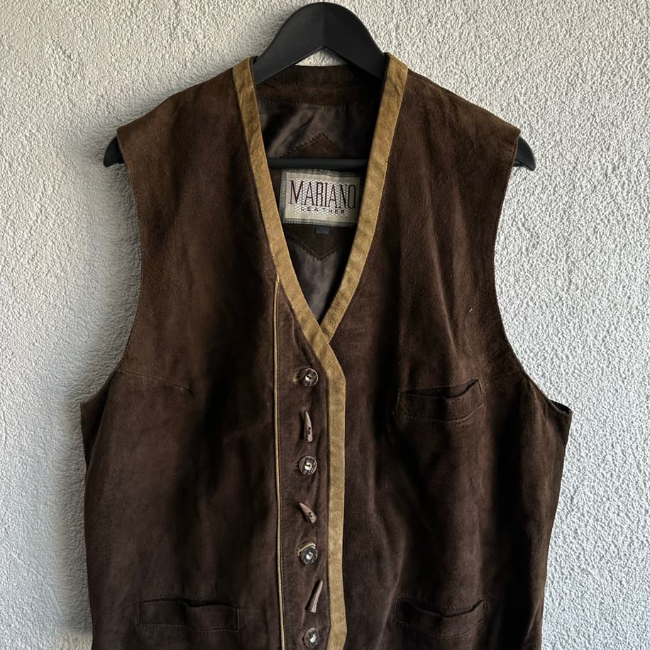 Vintage Bavyera Deri Yelek