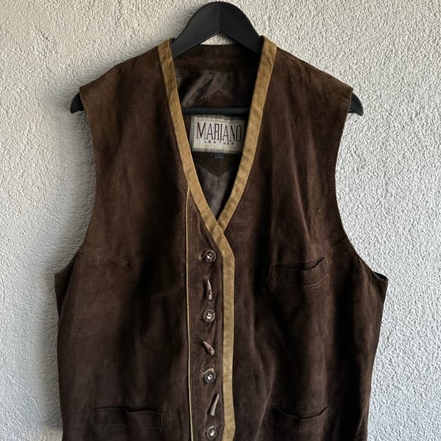 Vintage Bavyera Deri Yelek