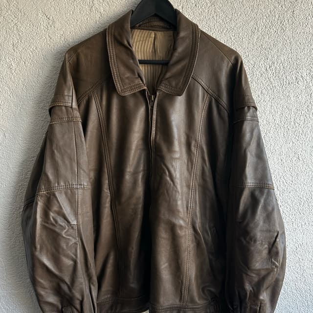 Vintage Bomber Deri Ceket