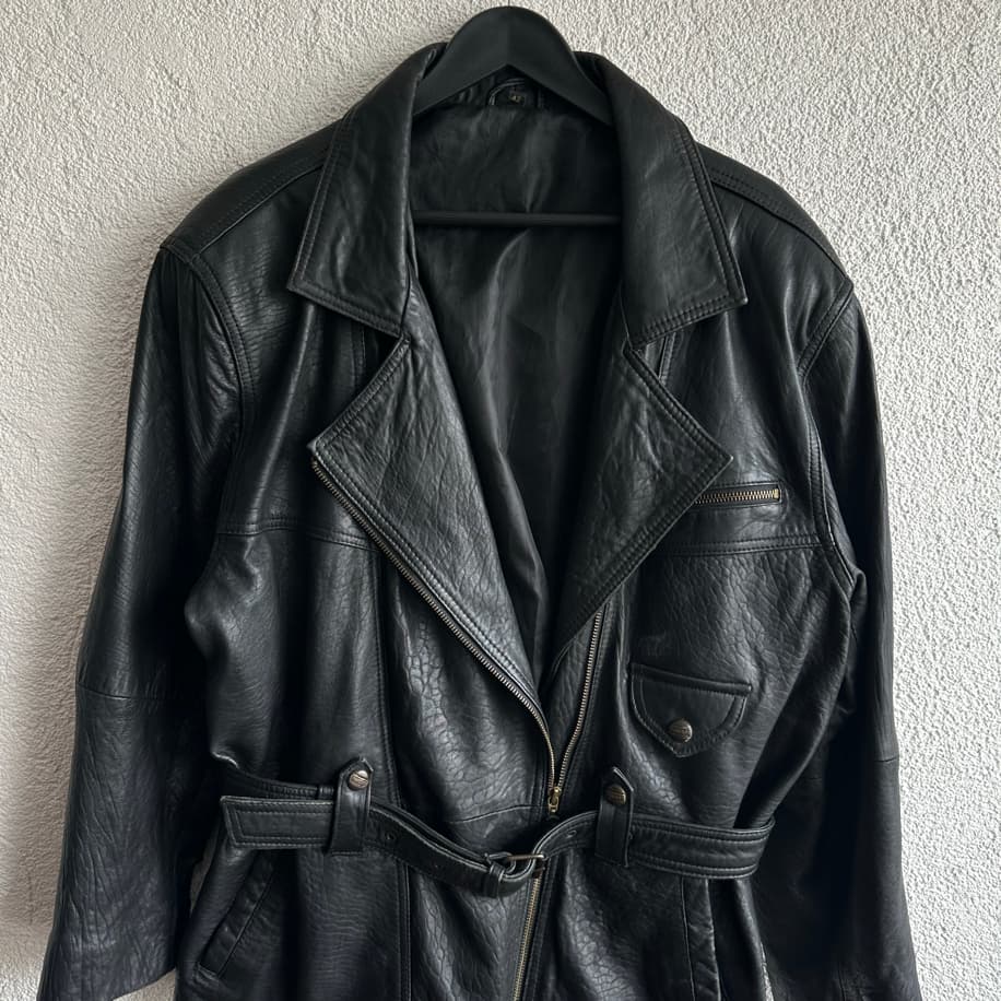 Vintage Biker Deri Ceket