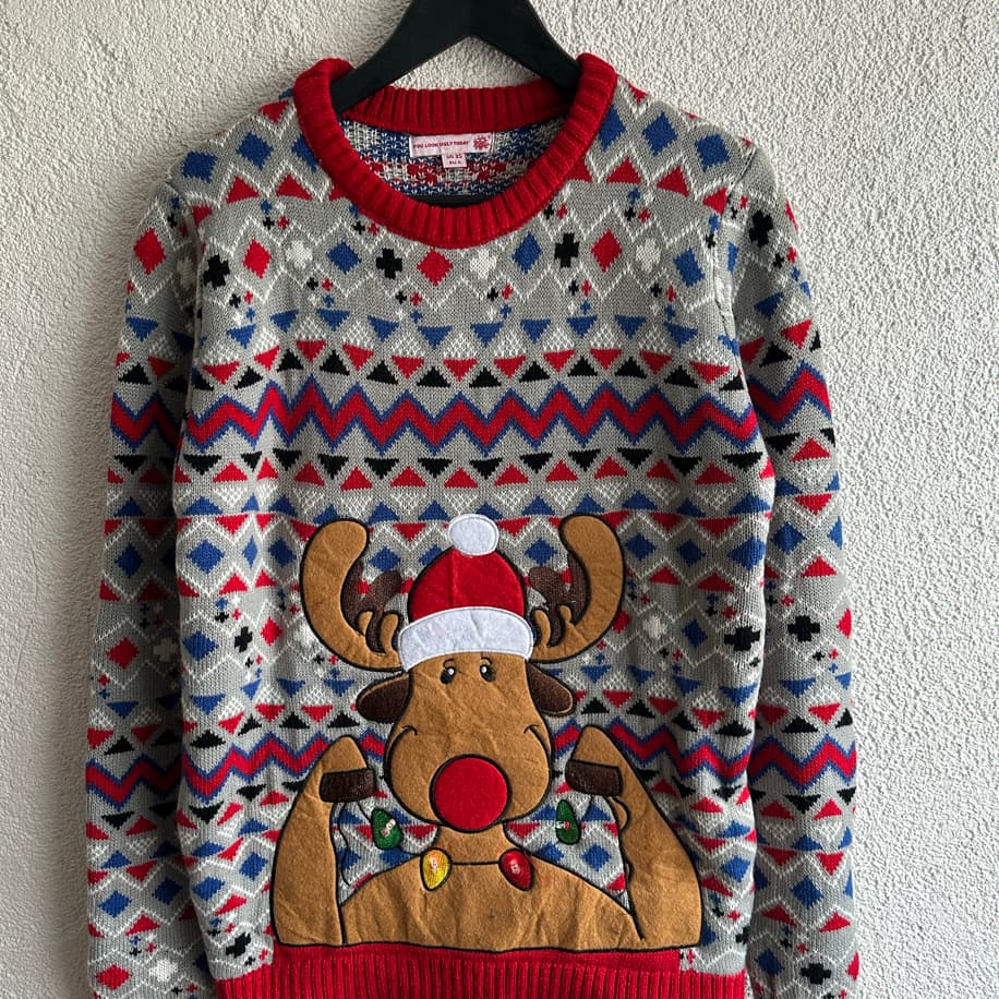 Vintage Işıklı Yılbaşı Kazağı