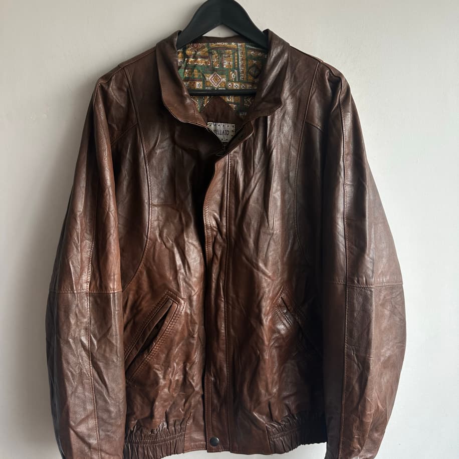 Vintage Bomber Deri Ceket