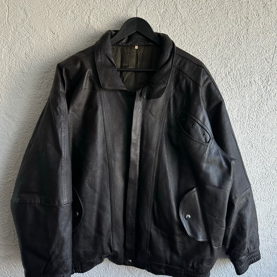 Vintage Bomber Deri Ceket