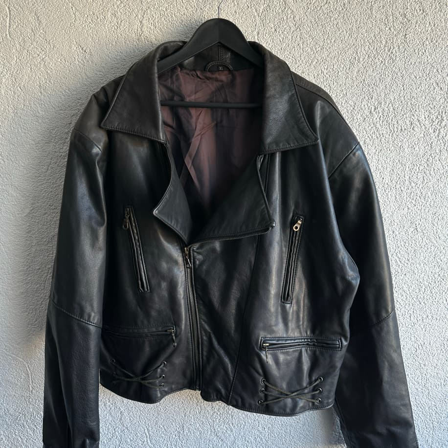 Vintage Biker Deri Ceket