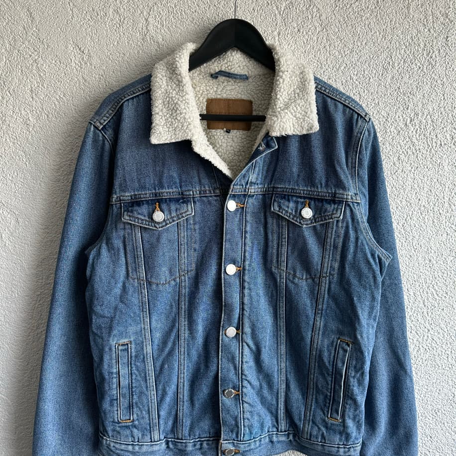 Vintage Kürklü Kot Ceket