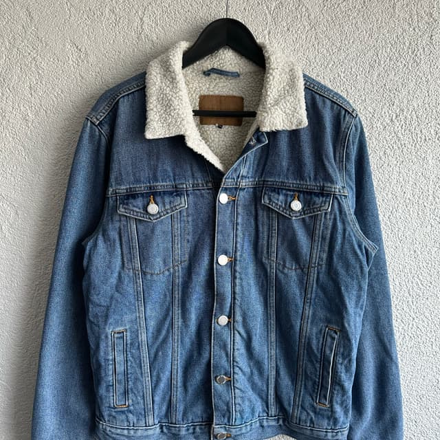 Vintage Kürklü Kot Ceket