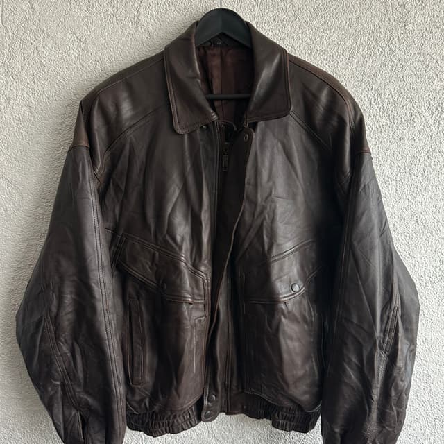 Vintage Bomber Deri Ceket
