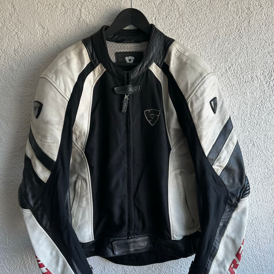 Vintage Revit Korumalı Deri Ceket