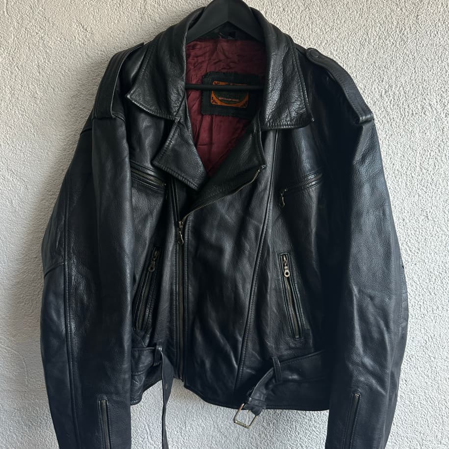 Vintage Biker Deri Ceket