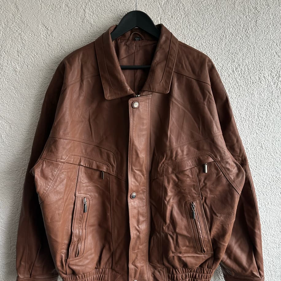 Vintage Bomber Deri Ceket