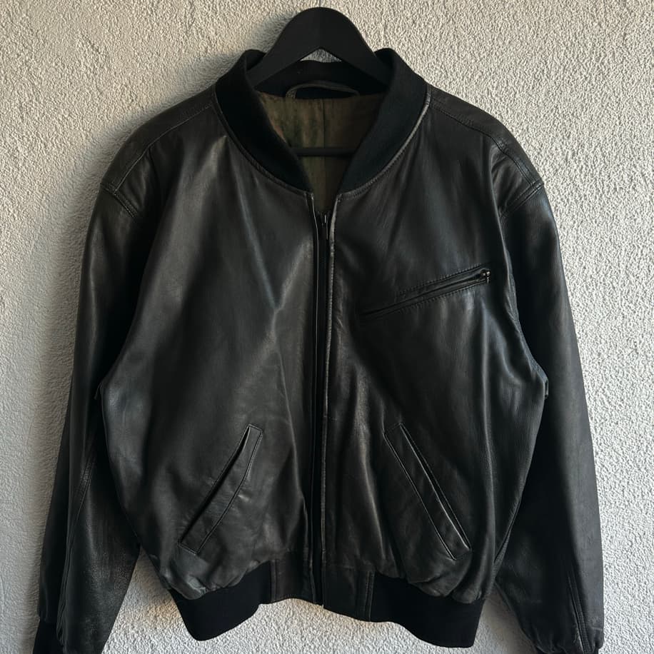 Vintage Bomber Deri Ceket