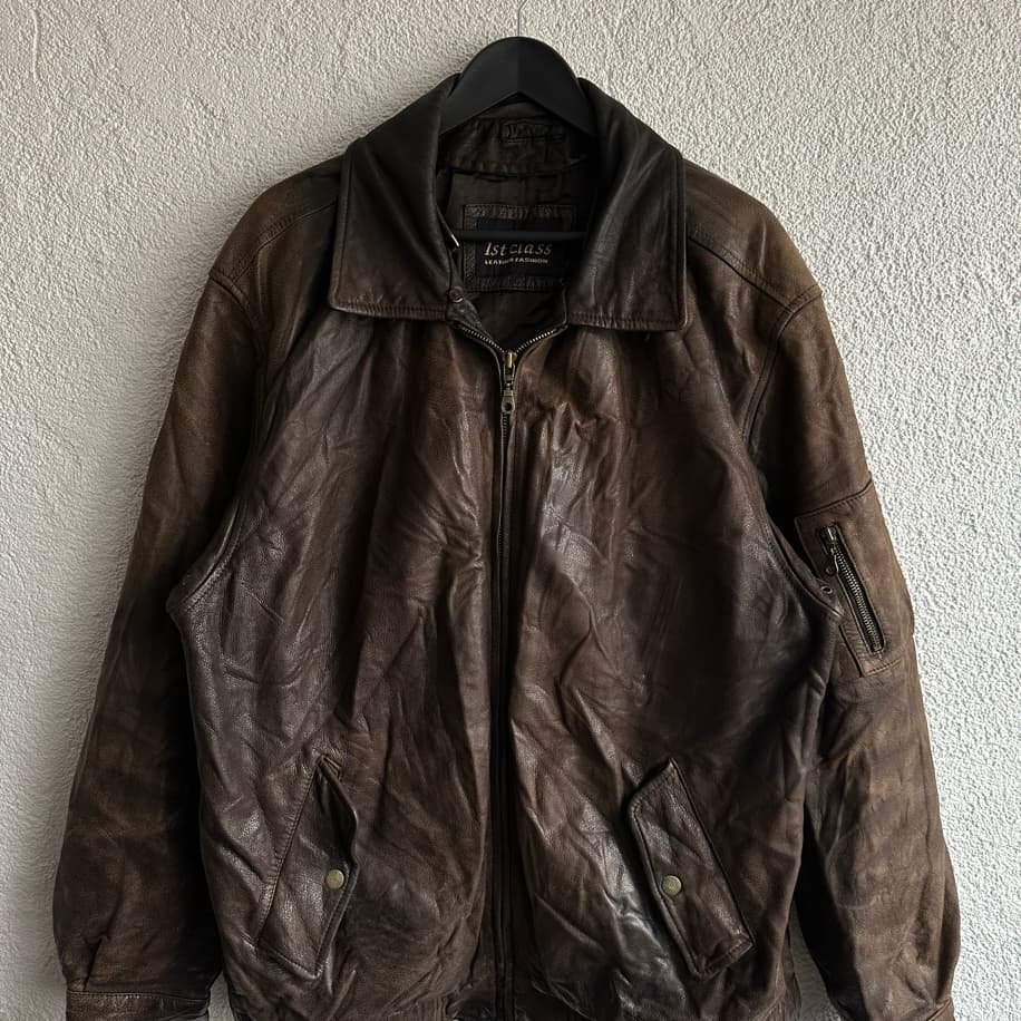 Vintage Bomber Deri Ceket