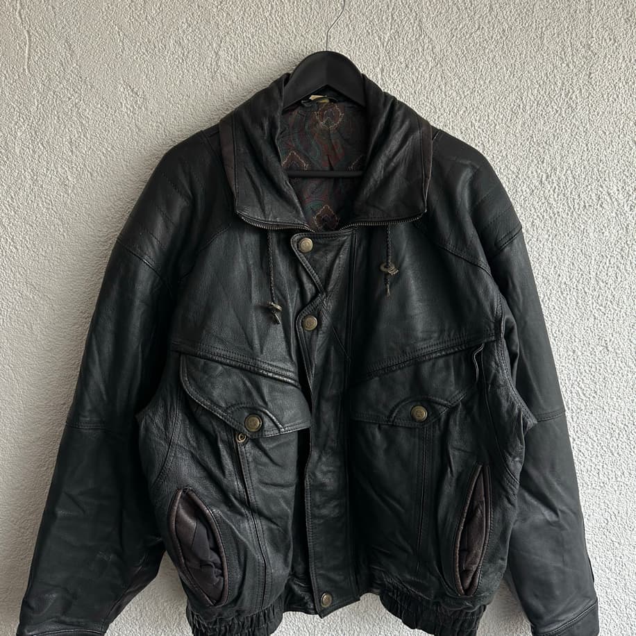 Vintage Bomber Deri Ceket