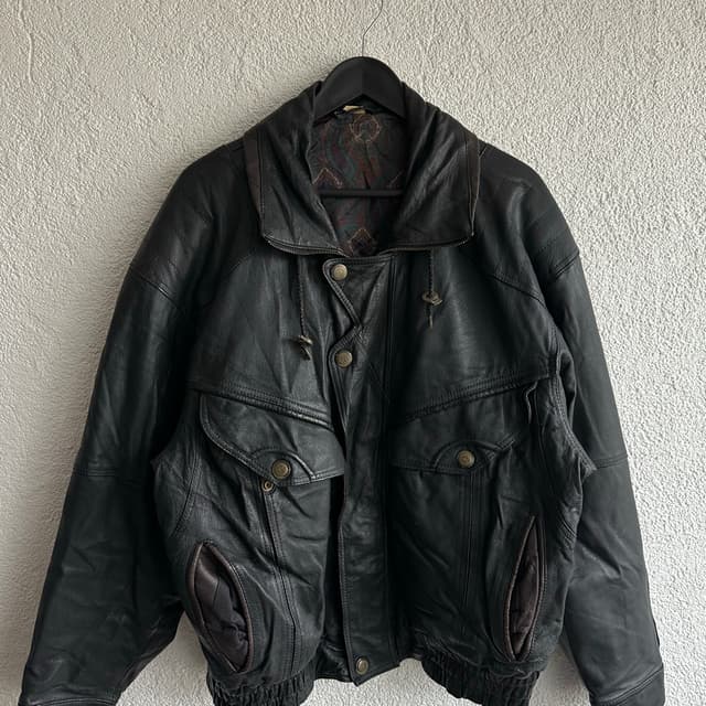 Vintage Bomber Deri Ceket