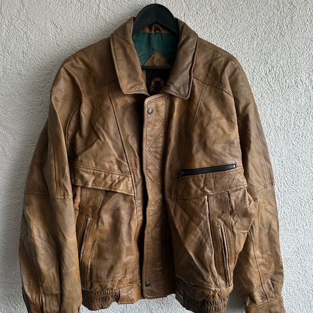 Vintage Bomber Deri Ceket