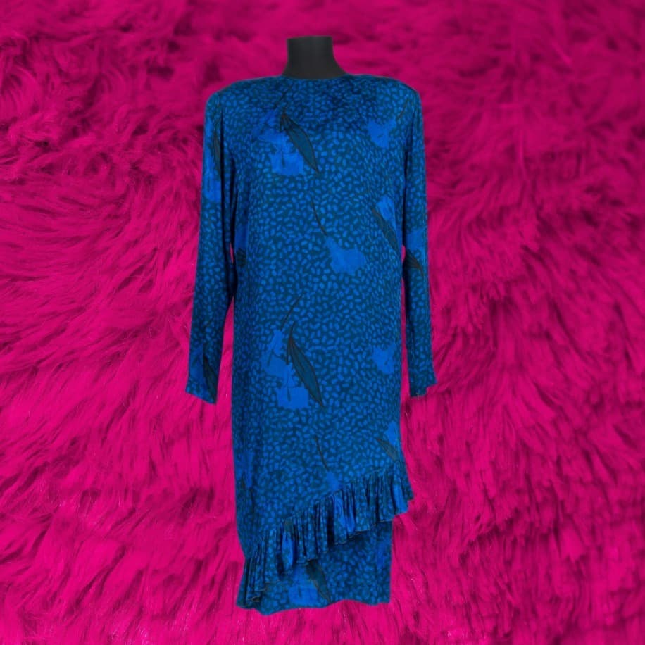 VAKKO PARLEMENT MAVİSİ 80'LER ELBİSE